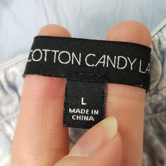 Cotton Candy LA Womens Y2K Milkmaid Mini Dress Size L Cottagecore Soft Girl - Picture 4 of 9